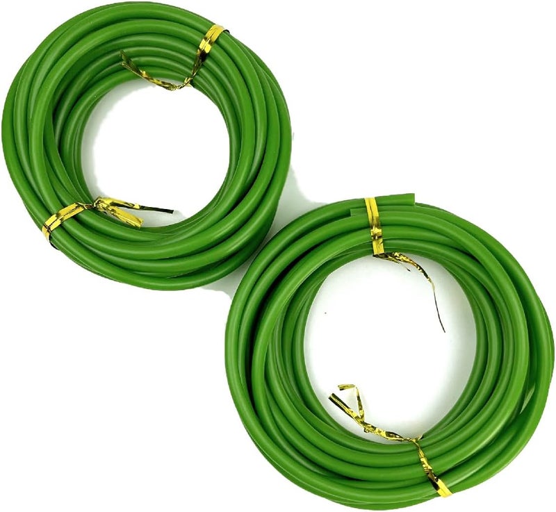 Threemonkys (2PCS)1 roll of green tubular flower stems wrap, 192 inches (about 500 cm) in length, used to thicken artificial flower, DIY wedding bouquet (4.5MM) - Image 1